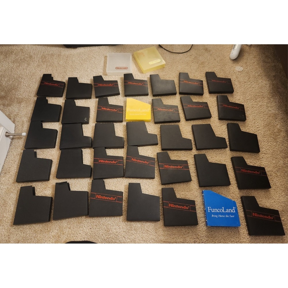 37 Lot Of Nintendo Logo Dust Covers Protective Cases Sleeves Original Games